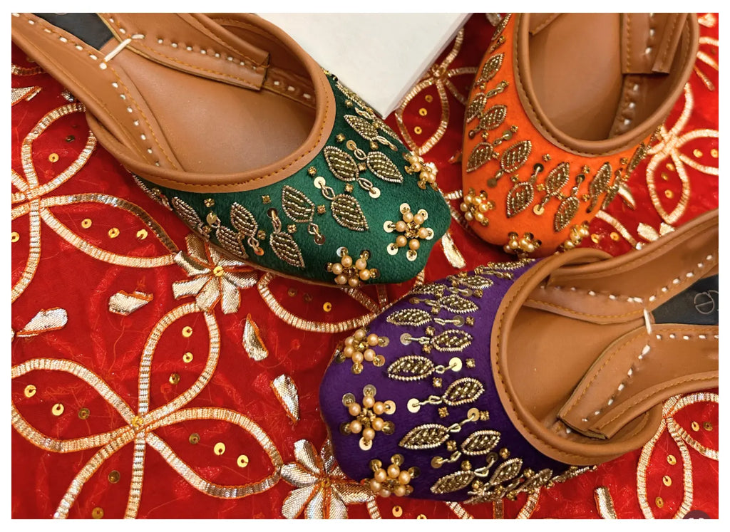 Handcrafted embroidered khussa in Pakistan β Essence by Rubina